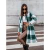 YYFS Women's Fashion Casual Plaid Print  Autumn Winter Long Sleeve POLO Neck Jackets & Coats