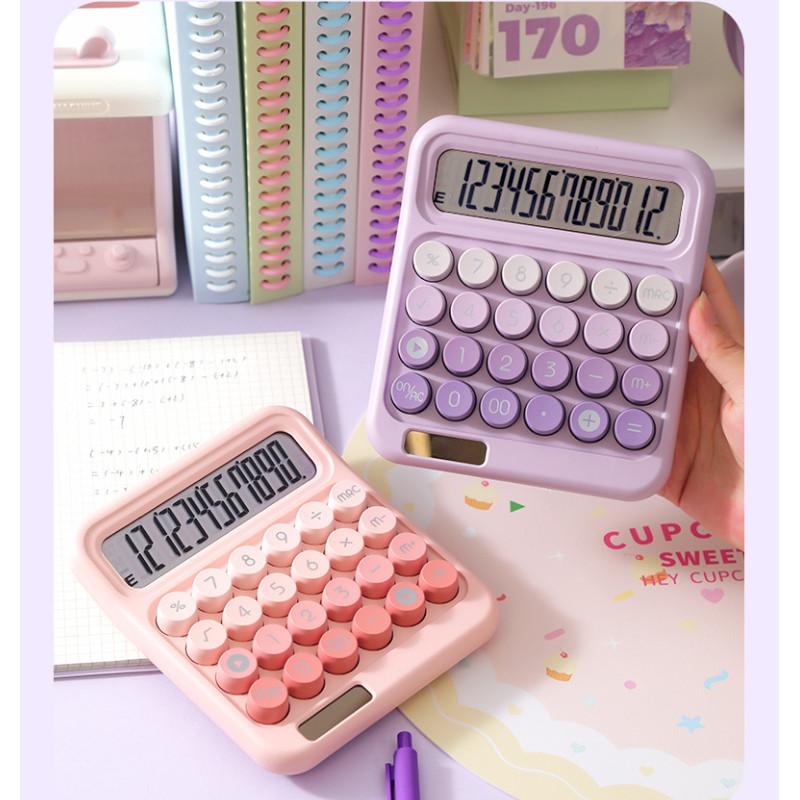 Высококачественный милый большой калькулятор с кнопками разных цветов, идеально подходящий для студентов и экзаменов