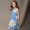 Girls' Dress Sleeveless 3D Blue Chrysanthemum Print Summer Spring Daily Cute Casual Sweet Kids A Line Dress Tank Dress Sleeping Good Night Dress