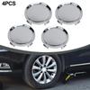 4 шт. 75 мм универсальные колпачки для колес, колпачки для колес, хром, серебро, ABS пластик, замена колпачков для автомобильных колес