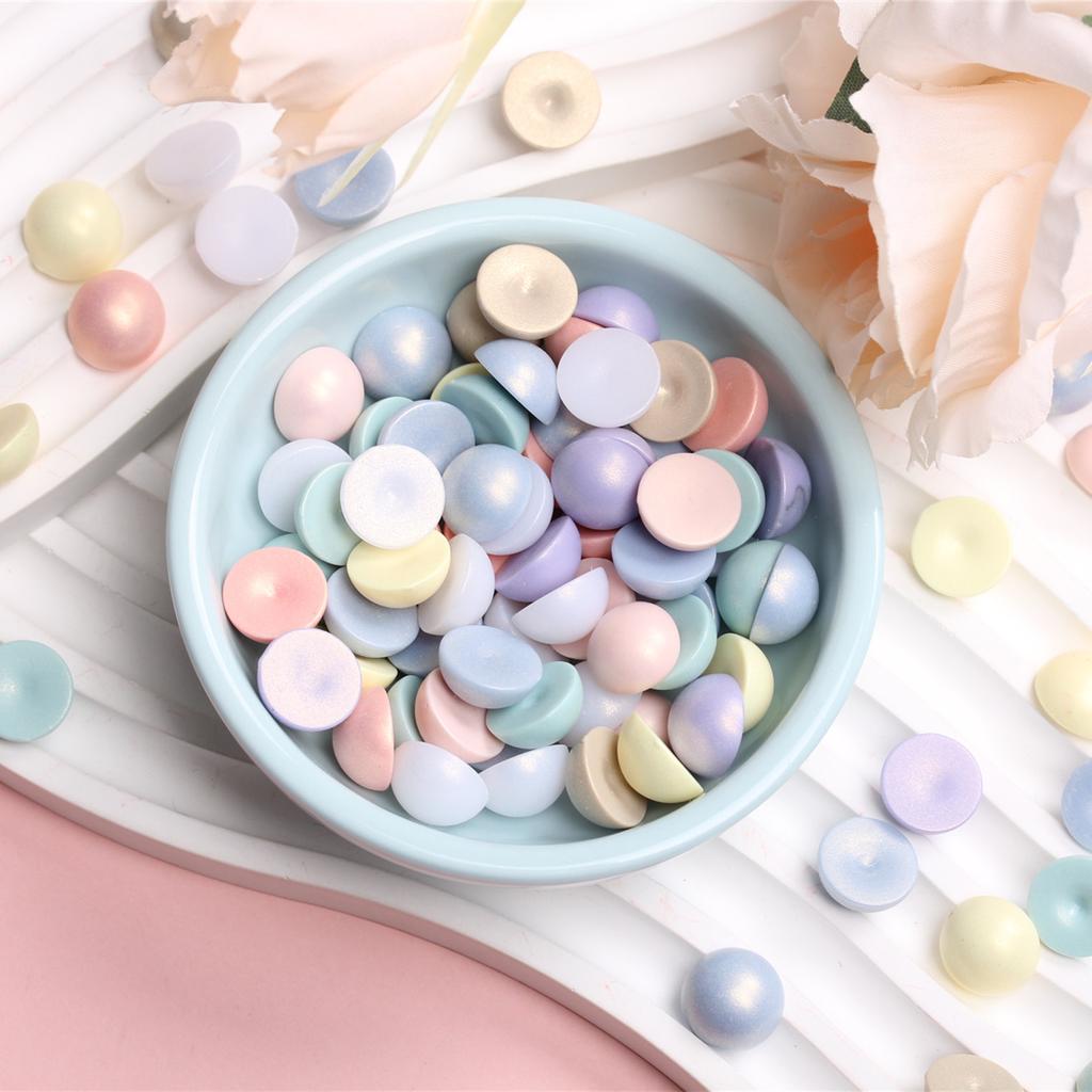 Декор ручной работы, подарки, аксессуары, сделай сам, для макарон, матовые ювелирные изделия, 100 шт., 12 мм, полукруглые бусины