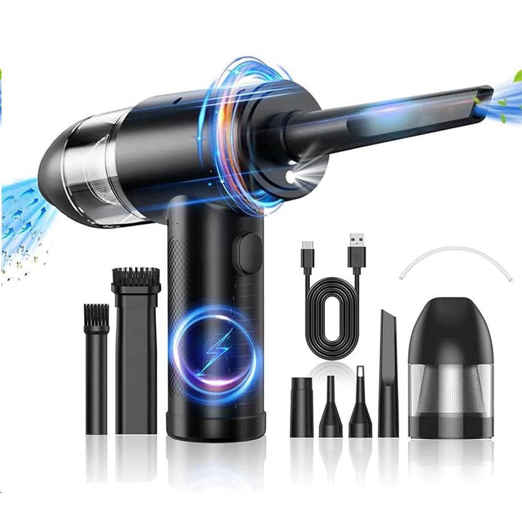 Портативный беспроводной пылеуловитель двойного назначения для чистки дома, автомобиля и электроники (Клавиатура, Корпус компьютера)