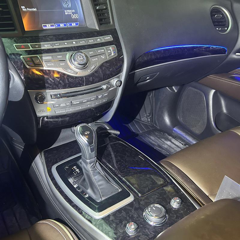 Для Infiniti JX35 QX60 2012-2018 Внутренняя центральная консоль Ручка двери Наклейки из углеродного волокна Декали Стайлинг автомобиля Аксессуар
