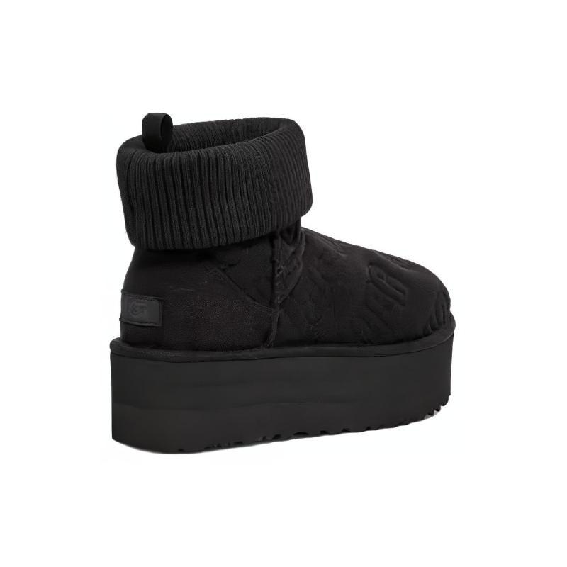 UGG Классические мини-платформы, войлочные ботинки, черные женские кроссовки 1144047-BLK