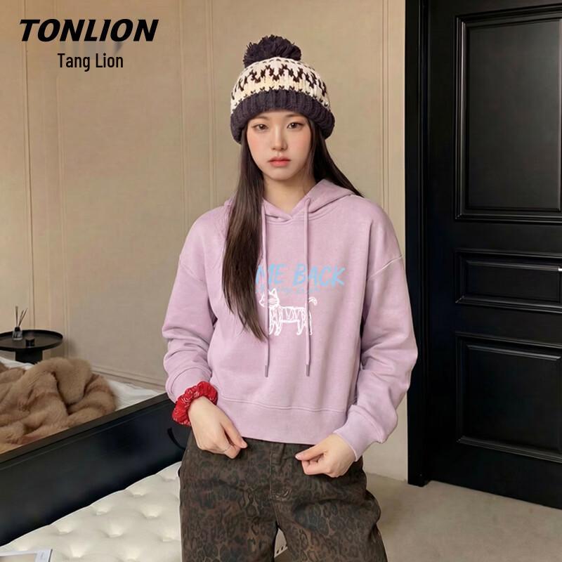 Женская короткая толстовка с капюшоном TonLion