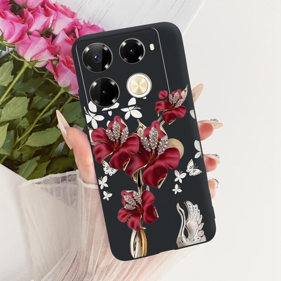 For Infinix Note 40 40X 5G Case X6852 New Butterfly Painted Cover Soft Silicone Case For Infinix Note 40 Pro Plus Note40 X Shell