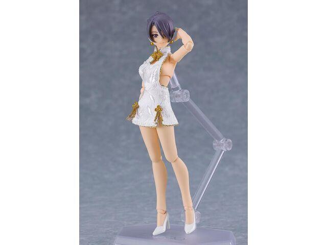 figma Female Body Mika with Mini Skirt Chinese Dress Outfit White Figure M06913