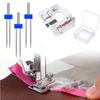 4pcs/Box Double Twin Needles Wrinkled Sewing Presser Foot for Sewing Machine Size 2/90 3/90 4/90 Multifuctional Fittings