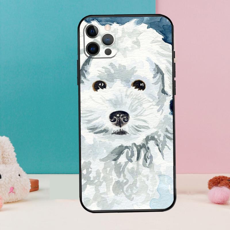 Чехол для телефона с изображением щенка породы Бишон Фризе для iPhone 17 Air 16 15 14 13 12 11 Pro Max 12 13 mini 15 16 Plus 16e Чехол Coque