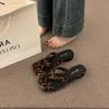 Leopard Print Flip-flops for Women's Summer Wear 2025 New Versatile Soft-soled Toe Slippers Flat-soled Beach Shoes