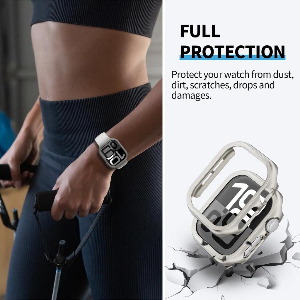 Чехол Hollow PC для Apple Watch 10 46 мм 42 мм защитная рамка для экрана жесткий бампер чехол аксессуары для IWatch Series 10 чехол