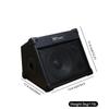 Coolmusic Battery Powered Acoustic Amplifier, Bluetooth Enabled, Compact and Lightweight Design, 40W High Output, 3 Channels, 2-Band EQ, Black