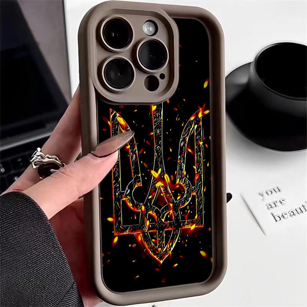 LZ26 National Emblem Flag Art Silicone Phone Case for iPhone 11 13 14 15 16 Pro Max 7 8 16 Plus 12 Mini XS Max XR Shockproof Back Cover