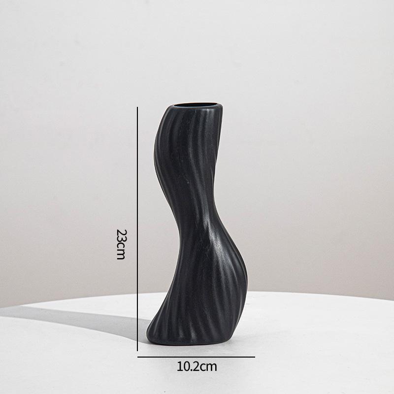 Ceramic Small Vases Desktop Room Ornament Home Living Room Porch Decoration Dry Hydroponics Flower Vase Modern Minimalist Decor