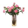 Simulation 3 Head Feel Moisturizing Honey Rose Home Living Room Decoration Pot Fake Flower Simulation Rose