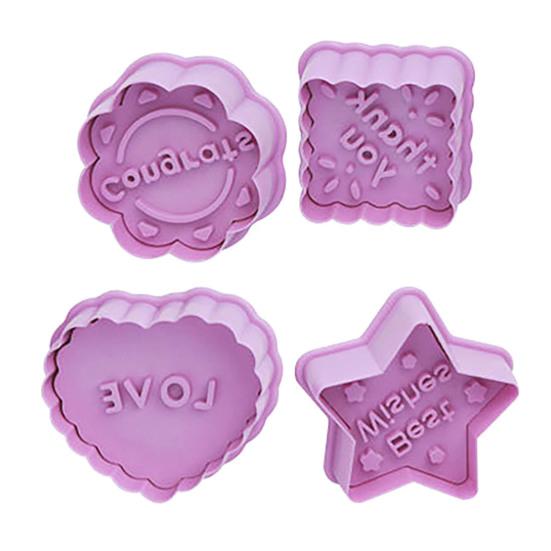 Yousheng 4 шт./комплект формочек для печенья с рисунком из мультфильмов, антипригарная пластиковая форма для выпечки, пресс-форма для кухни