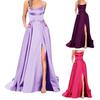Women's Prom Dress Spaghetti Strap Sleeveless Formal Maxi Dress Halter Backless