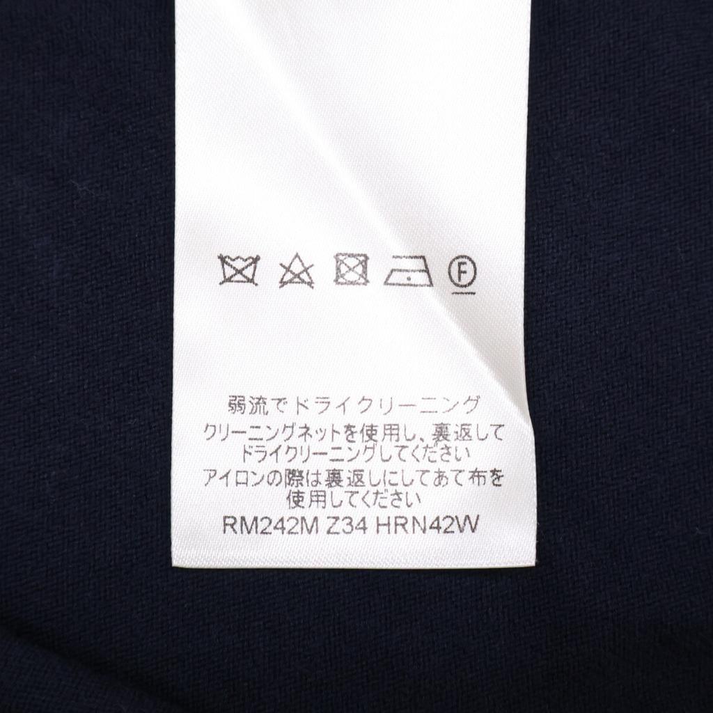 LOUIS VUITTON Black HRN42W Signature Short Sleeve Crew Neck tops M NavyUsed