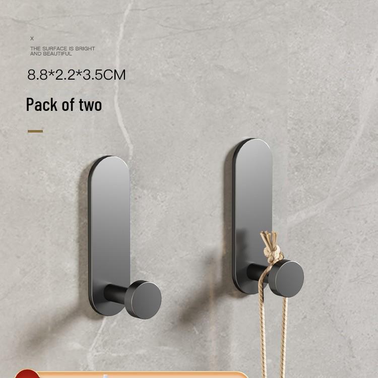 Крючок для полотенец на клейкой основе серого цвета - прочный, не требующий проколов настенный крючок для ванной комнаты и прихожей