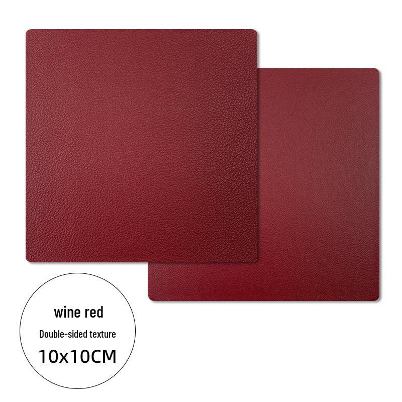 Двусторонние водонепроницаемые нескользящие подставки Cross-Border из искусственной кожи - настраиваемые изоляционные прокладки с корпоративным логотипом