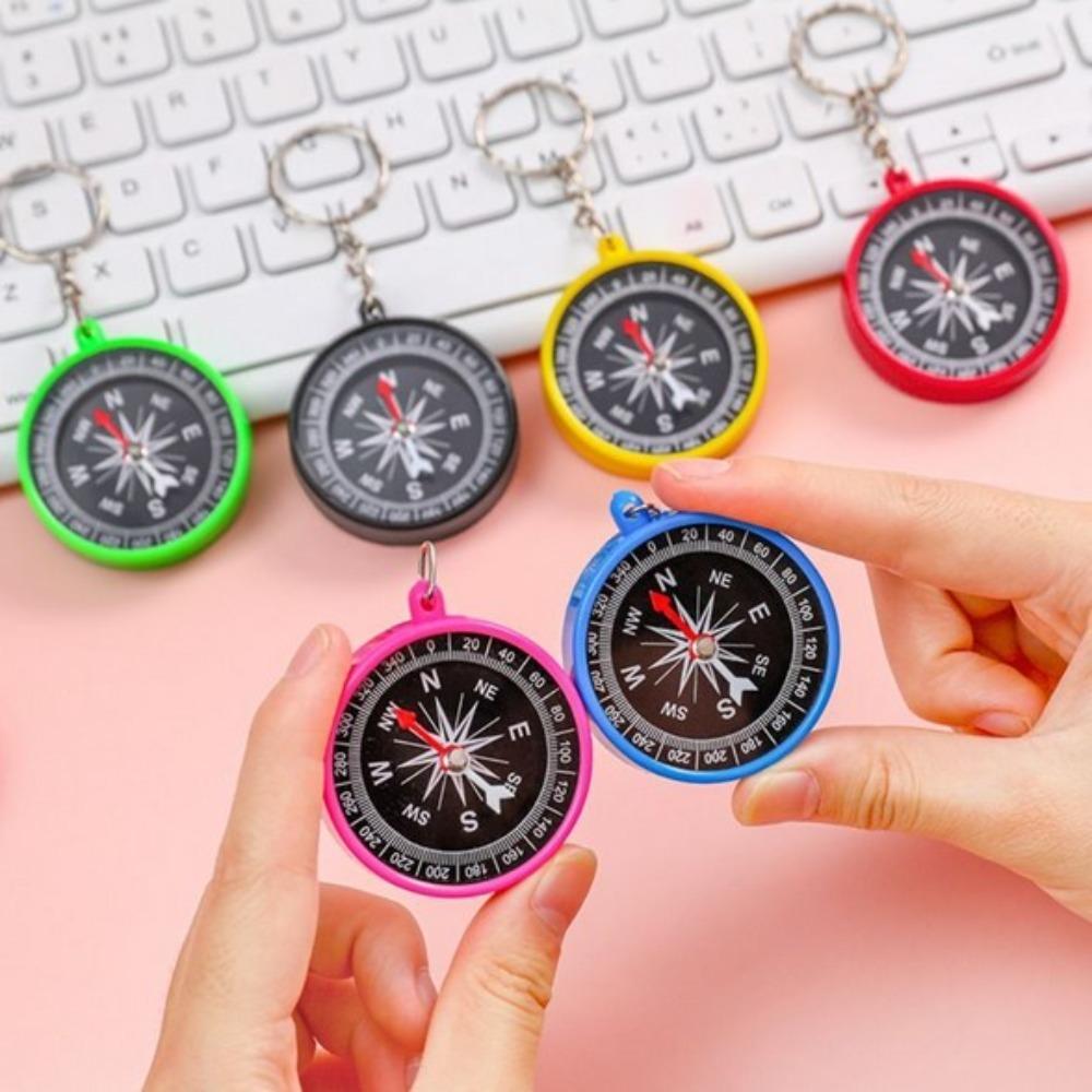 Мини уличный карманный компас из сплава, пластиковый уличный компас, портативный брелок, мини-подвеска-компас