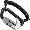 Crops Carabiner Lock with Coil Wire ELK 3mm X 1500mm 3 Digit Dial SPD03-SC01 (Hairline Silver)
