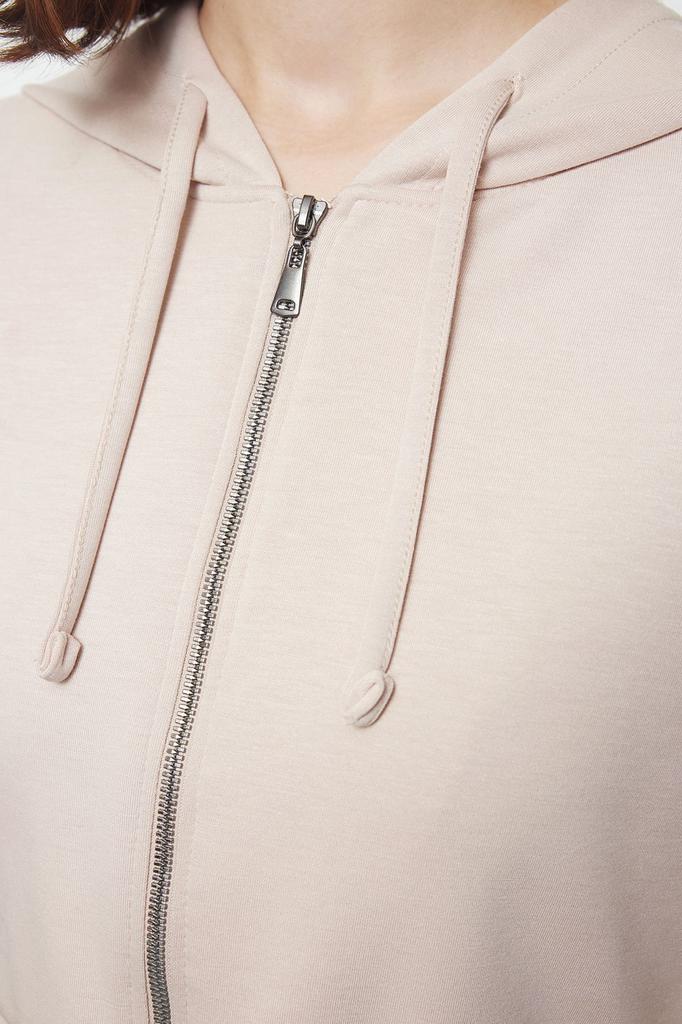 Женская модная стильная толстовка с каменным воротником на молнии, мягкая на ощупь укороченная короткая трикотажная толстовка обычного кроя