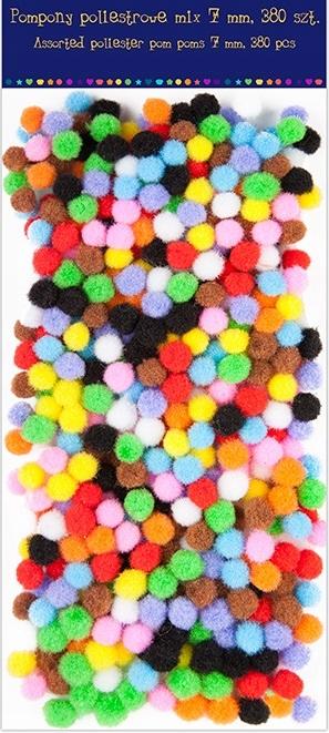Polyester Pompoms Mix 7 380 Pcs