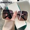 Non-polarized New Fashion Cool Square Sunglasses Women Luxury Brand Anti Strong Light Vintage Sun Glasses