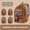 Backpack Childrens Nylon Featuring Capybara Cartoon Pattern Classroom School Bag