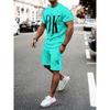 Leisure Sports Set Breathable Outdoor Men's T-shirt Shorts Summer 3D Printed Adult Set
