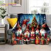 2025 Merry Christmas Tree Santa Claus,New Year Fairy Tale Gift Soft Plush Blanket,Flannel Throw Blanket for Living Room Bed Sofa