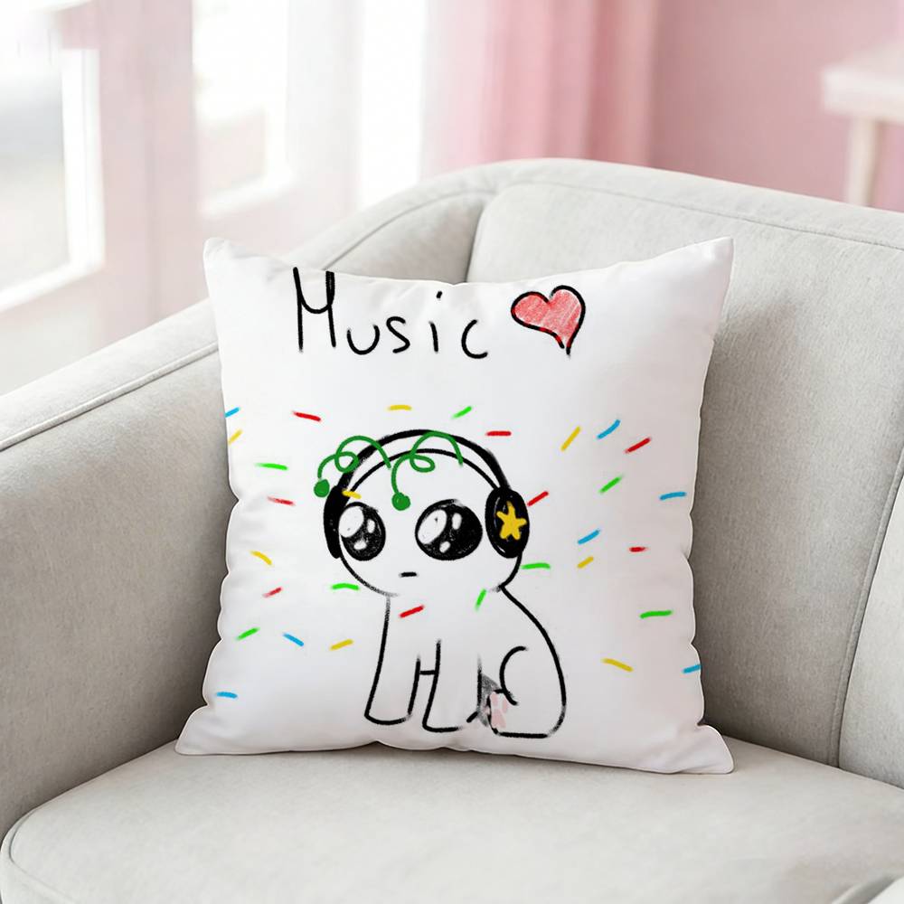 Tbh Autism Yippies Creature Pillow Case Pattern Printed Pillowcase For Living Room Sofa Cushion Cover
