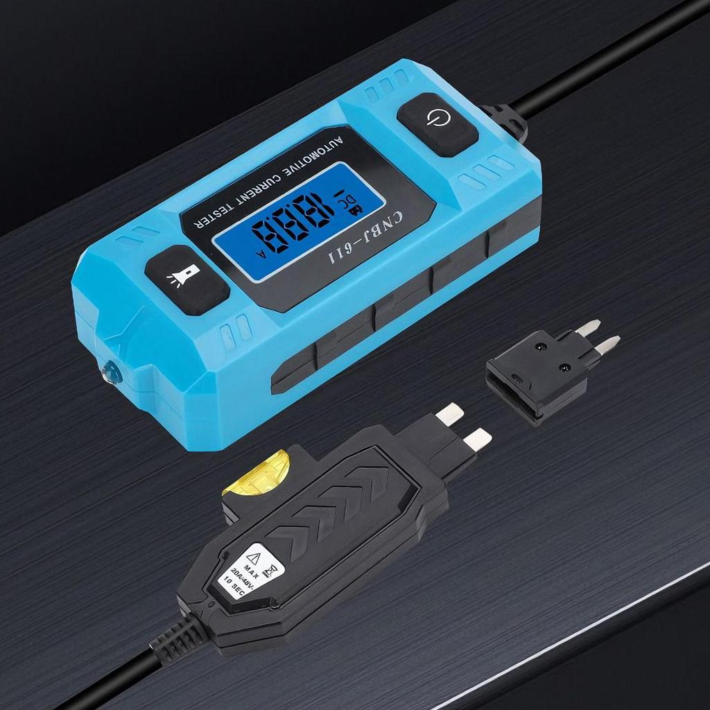 Автомобильный тестер цепей 20А 48В Пробник с передним светом Высокоточный искатель неисправностей автомобильных цепей с ЖК-экраном для дома