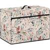 Винтажный цветочный пылезащитный чехол для швейной машины с карманами для хранения - Прочный защитный чехол, совместимый с большинством стандартных машин и аксессуаров