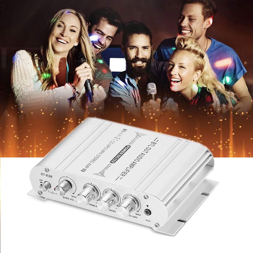 Channel Small Stereo Amplifier Black Home Car Amplifier 2.1