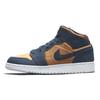 Air Jordan 1 Mid SE для школьников 'Obsidian Desert Ochre' (унисекс) Детские баскетбольные кроссовки Obsidian / Hyper Violet / Desert Ochre / White BQ6931 401