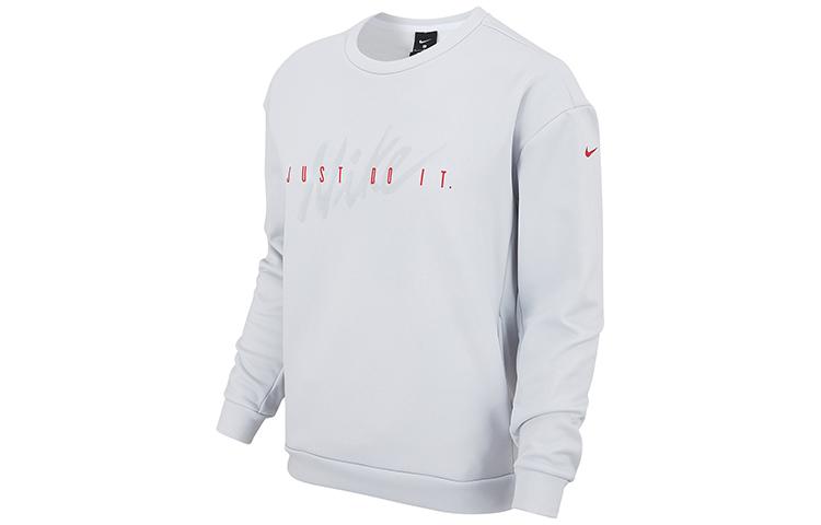 Nike Therma Crew Neck Pullover Comfortable Fleece Lined Long Sleeved Sweatshirt Women's White BV5226-043