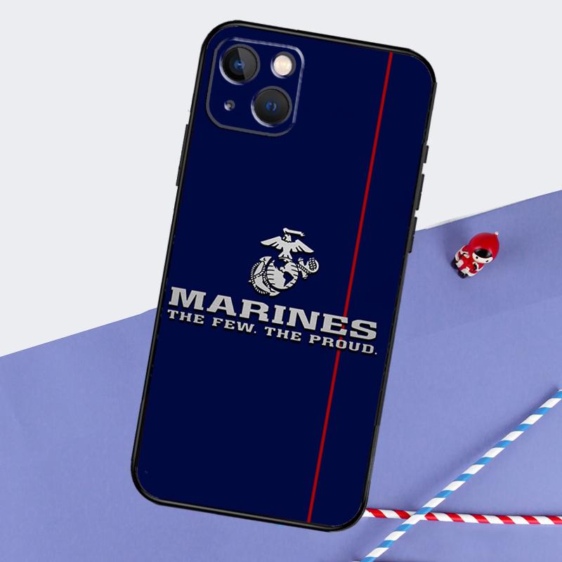 USMC Marine Corps Phone Case For iPhone 16 15 14 11 12 13 Pro Max Mini X XR XS Max 7 8 Plus Cover Coque