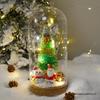 Стеклянный снежный шар ручной работы: Мини Новогоднее настольное украшение, Ночник и Подарок на день рождения