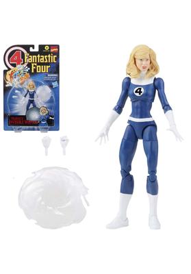 Marvel Hasbro Legends Series Ретро Фантастическая Четверка Марвел Белль Невидимая Женщина 6-дюймовая Игрушка Экшн-Фигурка с 3 Аксессуарами, Черный