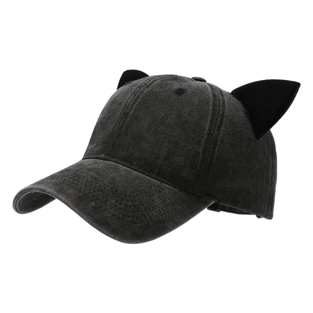 Women Kitten Ears Baseball Cap 3D Cat Ear Versatile Hat for Summer Spring Breathable Hat for Adults Casual Sport