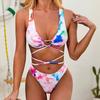 Women Tie- Fashion Bikini Set Sexy Strap Strappy Tie Dyed Swimwear Beachwear