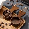 1PC Coffee Bean Solid Wood Measuring Spoon Walnut Wood Spoon Coffee Powder Wood Spoon Short Handle Coffee Spoon