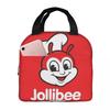 Jollibee Logo Insulated Lunch Bag for Women Children Portable Food Boxes Thermal Lunch Box Tote