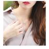 Hollow Out Full Diamond Heart-shaped Necklace Simple Alloy Diamond Inlaid Heart-shaped Pendant Women Elegant Jewelry Necklace