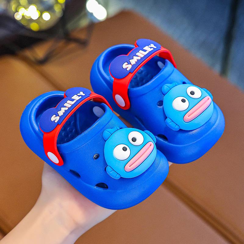 New summer children's slippers for boys, indoor non-slip cartoon soft-soled closed-toe sandals for girls