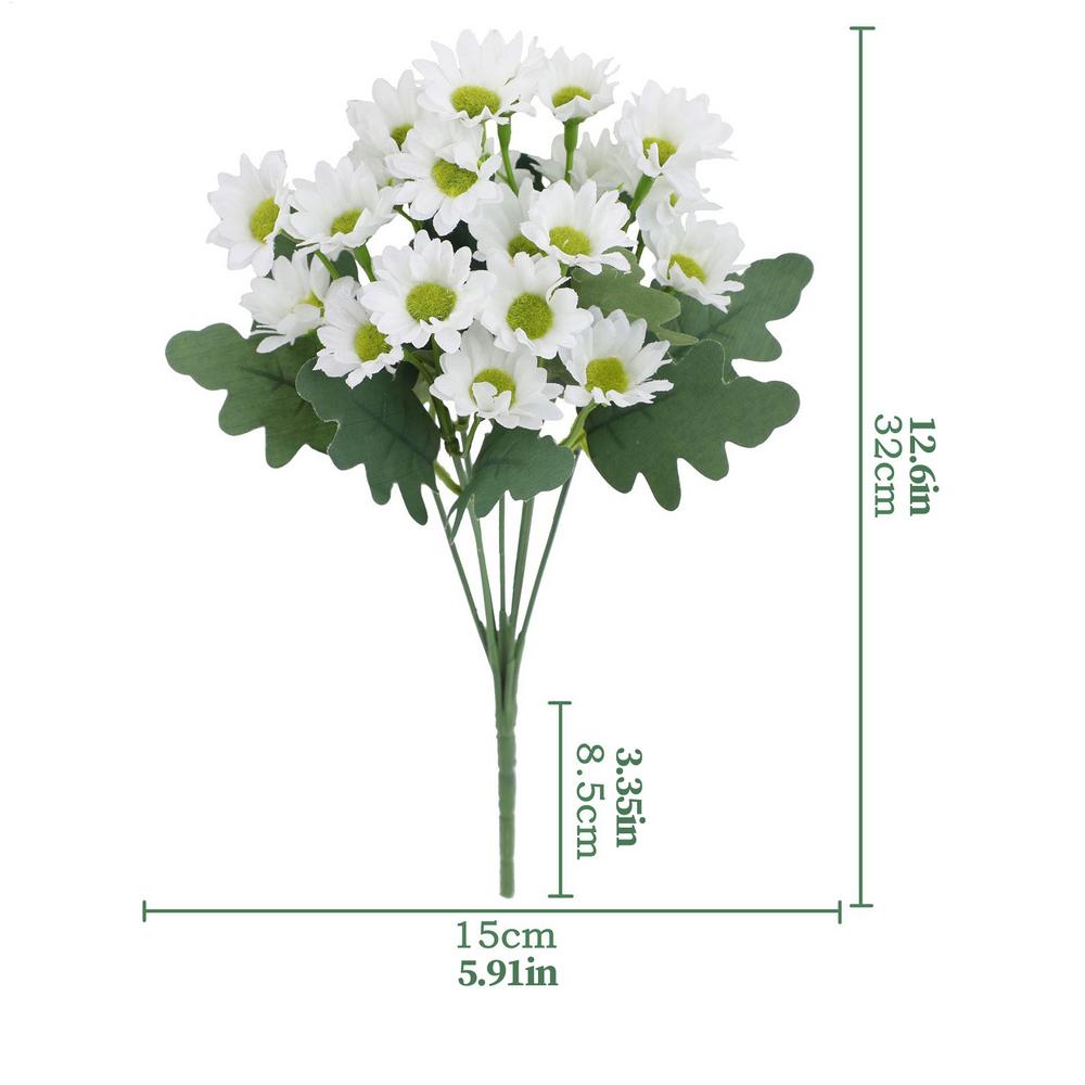 Маленькие искусственные цветы, искусственные шелковые ромашки, поддельные полевые цветы со стеблями для DIY, белые свадебные букеты, цветочные композиции для вечеринки