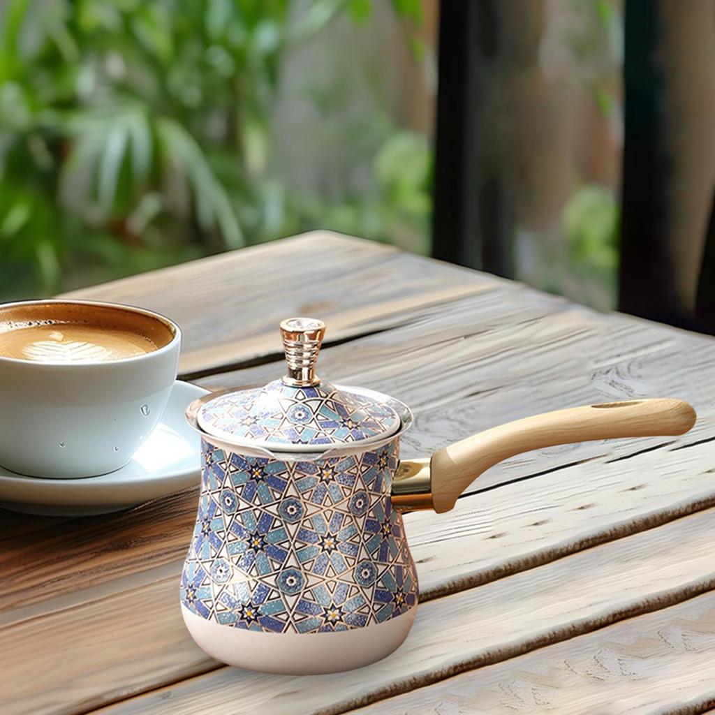 Coffee Pot Butter Warmer Jug Camping W Anti Overflow Spout with Lid Maker