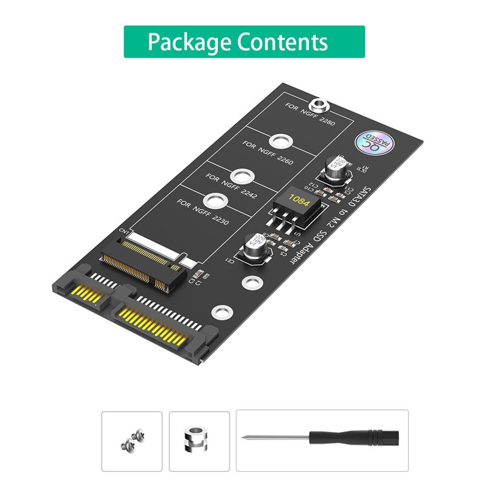 Адаптер M.2 Key B SSD на SATA 2.5 для NGFF M.2 2280 2260 2242 2230 SSD Большая ИС (Не для M.2 NVME)